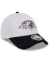 Men's White/Black Baltimore Ravens 2024 NFL Training Camp 9FORTY Adjustable Hat