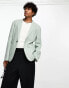 Фото #1 товара ASOS DESIGN skinny linen mix suit jacket in sage