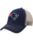 Фото #1 товара Men's Navy, Natural New England Patriots Trawler Trucker Clean Up Snapback Hat