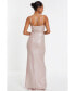 Фото #2 товара Платье макси QUIZ женское с ламинированными нитями и завязками на спине.
