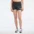 Фото #1 товара New Balance Women's Linear Heritage Fitted Short Black Size L