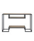 Idella Console Table in Rustic Oak & Black Finish