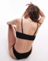 Фото #8 товара Topshop mix and match crinkle skinny square neck cami bikini top in black