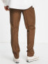 ASOS DESIGN slim smart trousers in chocolate brown