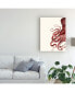 Фото #3 товара Fab Funky Octopus Coral and Cream a Canvas Art - 36.5" x 48"