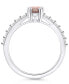 Фото #3 товара Morganite (3/4 Ct. T.W.) and Diamond (1/3 Ct. T.W.) Ring in 14K White Gold