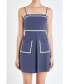 ფოტო #1 პროდუქტის Women's Linen Mini Dress w/ Ric Rac Trim