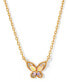 Фото #1 товара Girls Crew faux Cubic Zirconia Float Like A Butterfly Necklace
