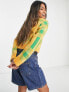 Фото #2 товара Only cropped jumper in yellow & green check