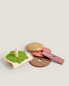 Children’s food set toy with hamburger chips soft drink