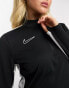 Фото #2 товара Nike Football Academy dri fit panel half zip drill top in black