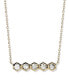 White Topaz (5/8 ct. t.w.) Bolt Mini Bar Necklace in 14k Yellow Gold