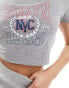 Threadbare NYC baby crop tee in grey marl