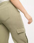 Женские джинсы Yours Cargo-Jeans in Khaki mit geradem Bein US 18 - фото #4