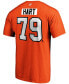 Фото #3 товара Men's Carter Hart Orange Philadelphia Flyers Team Authentic Stack Name and Number T-shirt