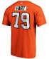 Men's Carter Hart Orange Philadelphia Flyers Team Authentic Stack Name and Number T-shirt