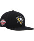 Фото #2 товара Men's Black Pittsburgh Penguins Sure Shot Captain Snapback Hat