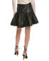 Jason Wu Ruffle Leather Mini Skirt Women's