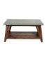 Brookside Cement-Top Wood Coffee Table