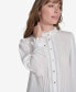 ფოტო #3 პროდუქტის Women's Lace-Trim Ruffled Blouse