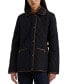 Petite Quilted Velboa Lined Coat