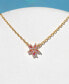 Girls Crew faux Cubic Zirconia Floral Gardenia Necklace Золотистый - фото #3