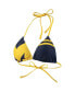 Women's Navy Michigan Wolverines Wordmark Bikini Top