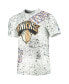 Фото #4 товара Men's White New York Knicks Gold Foil Splatter Print T-shirt