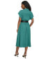 ფოტო #2 პროდუქტის Women's Gauze Belted Midi Dress