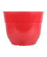 Фото #1 товара Glazed Brushed Happy Large Plastic Planter Bright Red 15 Inch