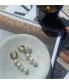 ფოტო #2 პროდუქტის 18K Gold Plated Freshwater Pearls with a Diamond-like Zirconia Heart Charm - Cassie Earrings For Women