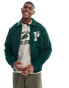 Фото #1 товара Polo Ralph Lauren retro sports logo fleece jacket in dark green