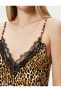 Фото #21 товара Пижама Koton Leopard Print Cami V-Neck Lace