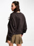 Фото #4 товара Nike varsity oversized crop sweatshirt in velvet brown