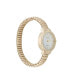Фото #2 товара Часы и аксессуары Jones New York Женские наручные часы с драгоценным бриллиантом, белый циферблат, золотистый металлический узкий браслет 28 мм