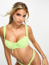 Фото #1 товара Boux Avenue amalfi eyelet balconette bikini top in lime