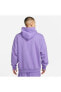 Solo Swoosh French Terry Pullover Hoodie Lila Erkek Sweatshirt