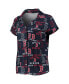ფოტო #3 პროდუქტის Women's Navy Boston Red Sox Flagship Allover Print Top and Shorts Sleep Set