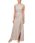 Фото #1 товара Sequin Lace Cascading Ruffle Gown