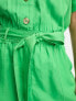 French Connection short sleeve belted jumpsuit in bold green