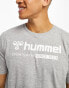 Hummel regular fit t-shirt with oversized logo in grey