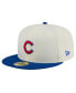 Фото #1 товара Men's Cream Chicago Cubs Evergreen Chrome 59Fifty Fitted Hat