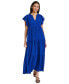 Фото #1 товара Women's Short-Sleeve Tiered Maxi Dress