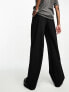 ASOS DESIGN Tall wide leg tailored trouser in black