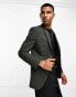 Фото #3 товара ASOS DESIGN super skinny blazer in khaki texture