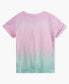 Фото #2 товара Big Girls Ombre Tie Front Crewneck T-shirt