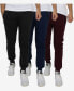 Фото #1 товара Men's Slim Fit Fleece Jogger Sweatpants with Heat Seal Zipper Pockets, Pack of 3