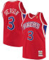 ფოტო #2 პროდუქტის Men's Allen Iverson Red Philadelphia 76ers Hardwood Classics Authentic Jersey