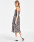 ფოტო #1 პროდუქტის Women's Button-Front Slip Dress