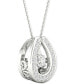 ფოტო #4 პროდუქტის Diamond Framed 18" Pendant Necklace (1/5 ct. t.w.) in 10k White Gold